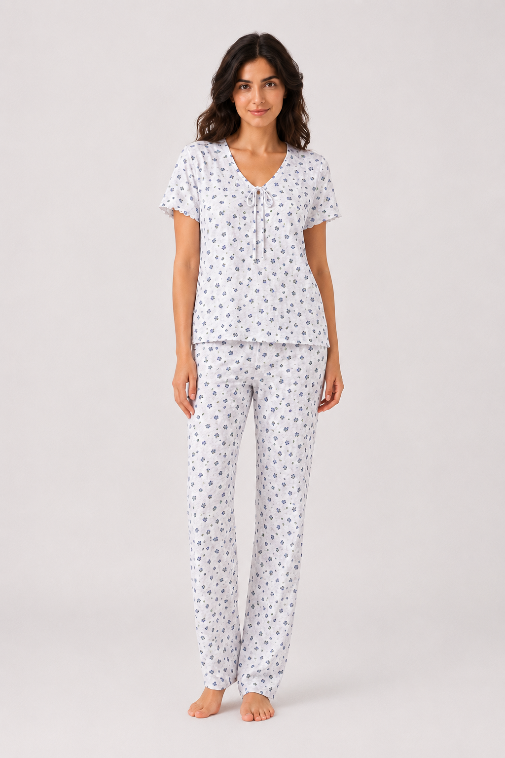 Blue Blossom Pajama Set