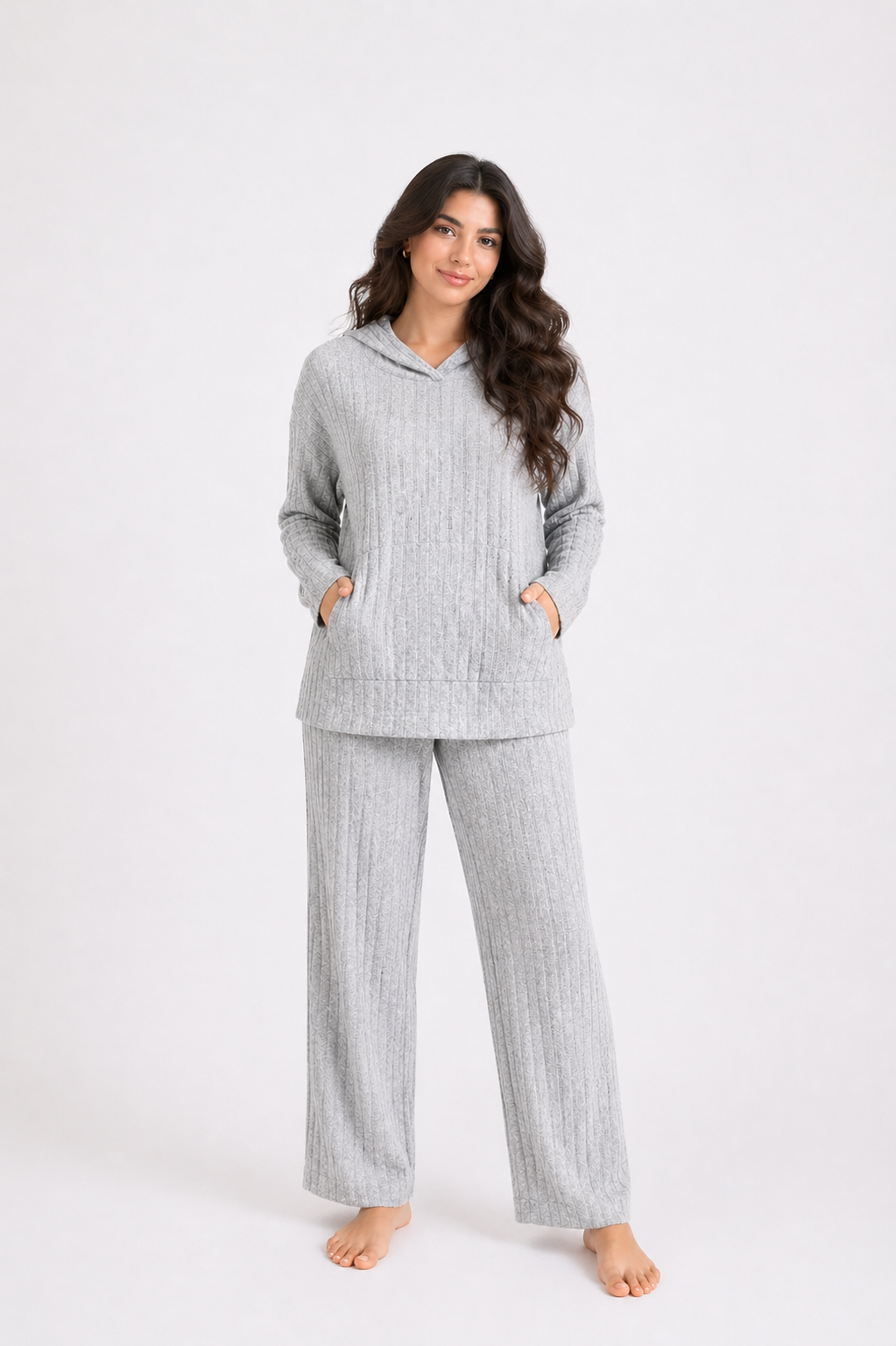 Cozy Grey Hooded Set