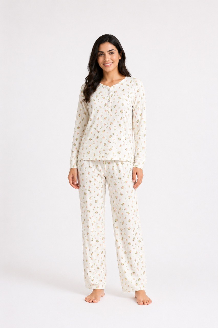 Ivory Rose Pajama Set